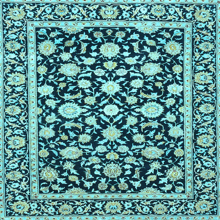 Square Persian Light Blue Traditional Rug, tr4553lblu