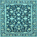 Square Persian Light Blue Traditional Rug, tr4553lblu