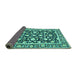 Sideview of Persian Turquoise Traditional Rug, tr4553turq