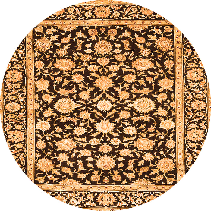 Square Persian Orange Traditional Rug, tr4553org