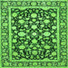 Serging Thickness of Persian Green Traditional Rug, tr4553grn