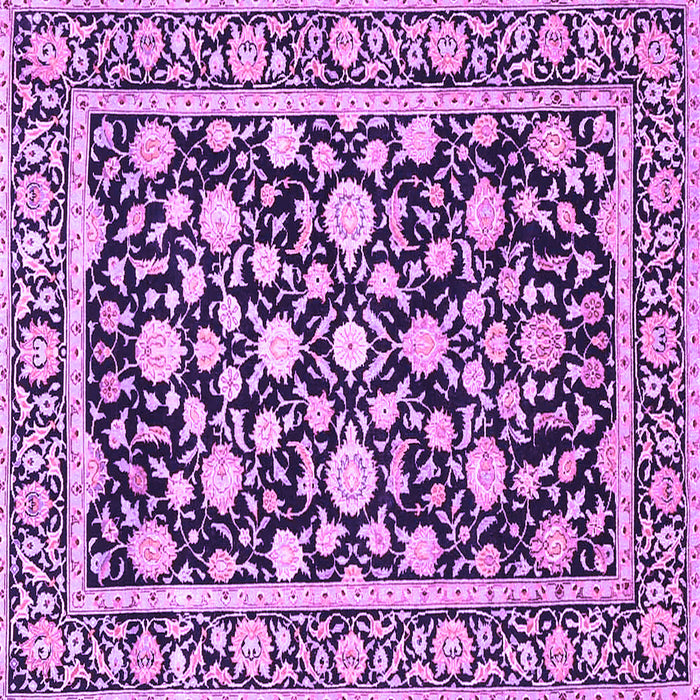 Square Machine Washable Persian Purple Traditional Area Rugs, wshtr4553pur