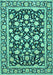 Persian Turquoise Traditional Rug, tr4553turq