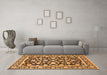 Machine Washable Persian Orange Traditional Area Rugs in a Living Room, wshtr4553org