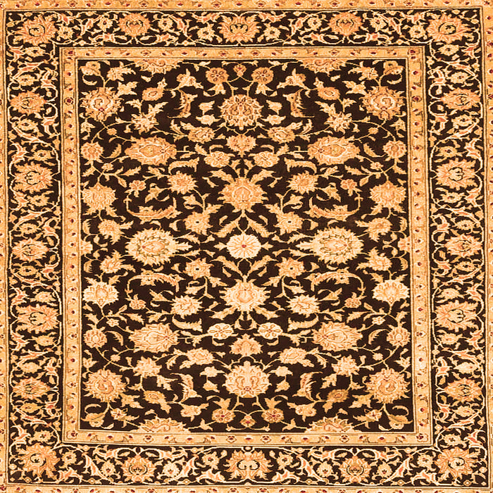 Serging Thickness of Persian Orange Traditional Rug, tr4553org