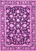 Machine Washable Persian Pink Traditional Rug, wshtr4553pnk