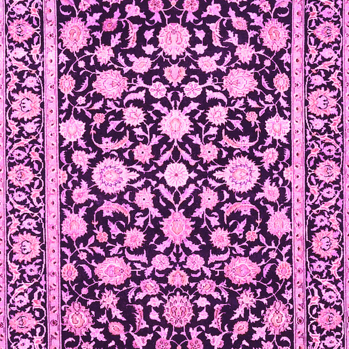 Machine Washable Persian Pink Traditional Rug, wshtr4553pnk