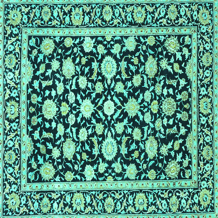 Square Persian Turquoise Traditional Rug, tr4553turq