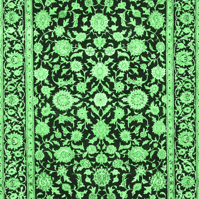 Machine Washable Persian Emerald Green Traditional Area Rugs, wshtr4553emgrn
