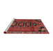 Sideview of Machine Washable Traditional Rust Pink Rug, wshtr4554