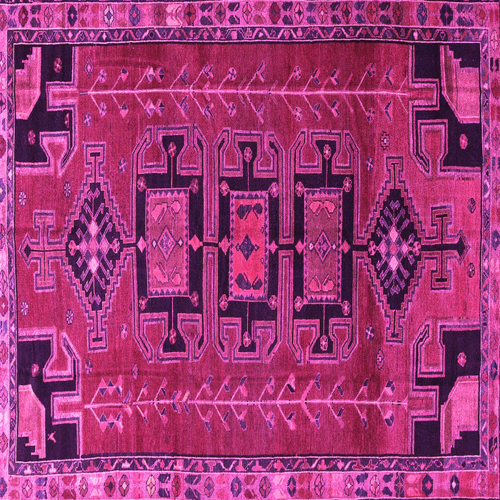 Square Persian Pink Traditional Rug, tr4554pnk