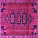 Square Persian Pink Traditional Rug, tr4554pnk