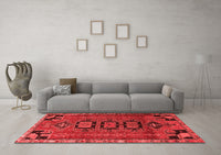 Machine Washable Persian Red Traditional Rug, wshtr4554red
