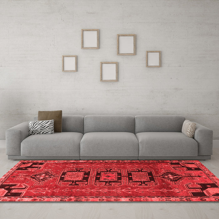 Traditional Red Washable Rugs