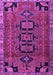 Machine Washable Persian Purple Traditional Area Rugs, wshtr4554pur