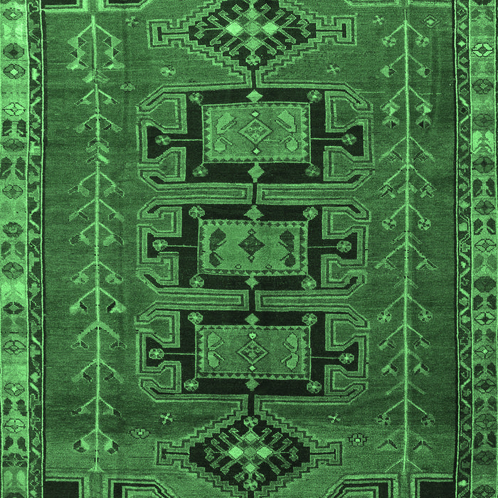 Machine Washable Persian Emerald Green Traditional Area Rugs, wshtr4554emgrn