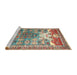 Sideview of Machine Washable Traditional Sienna Brown Rug, wshtr4555