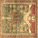 Square Machine Washable Persian Brown Traditional Rug, wshtr4555brn