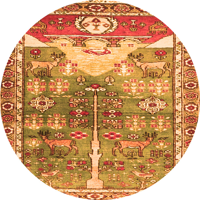 Machine Washable Persian Orange Traditional Area Rugs, wshtr4555org