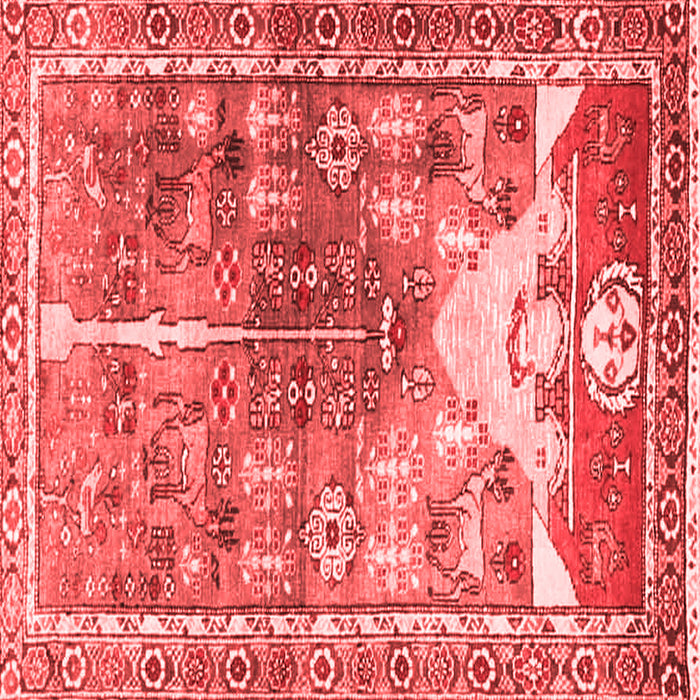 Machine Washable Persian Red Traditional Rug, wshtr4555red