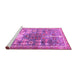 Sideview of Machine Washable Persian Pink Traditional Rug, wshtr4555pnk