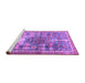 Sideview of Machine Washable Persian Purple Traditional Area Rugs, wshtr4555pur