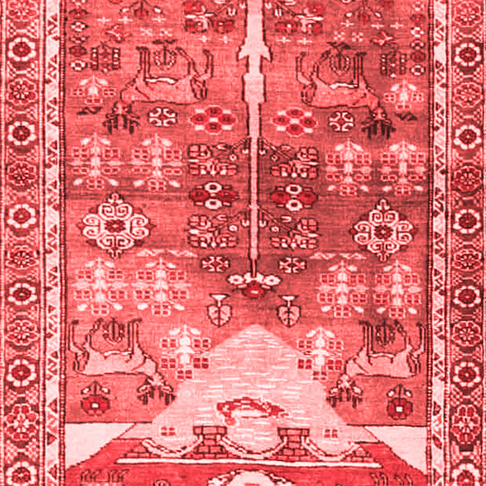 Machine Washable Persian Red Traditional Rug, wshtr4555red