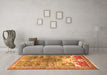 Machine Washable Persian Orange Traditional Area Rugs in a Living Room, wshtr4555org