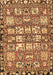 Machine Washable Persian Brown Traditional Rug, wshtr4556brn