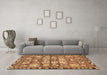 Machine Washable Persian Brown Traditional Rug in a Living Room,, wshtr4556brn