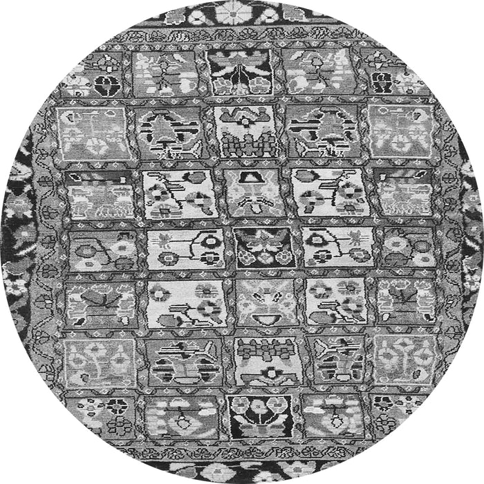 Machine Washable Persian Gray Traditional Rug, wshtr4556gry