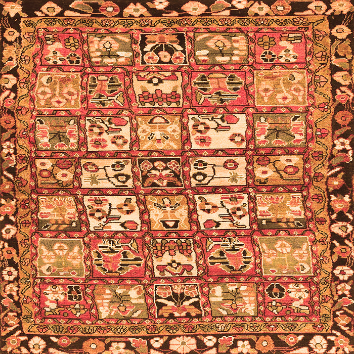 Serging Thickness of Persian Orange Traditional Rug, tr4556org