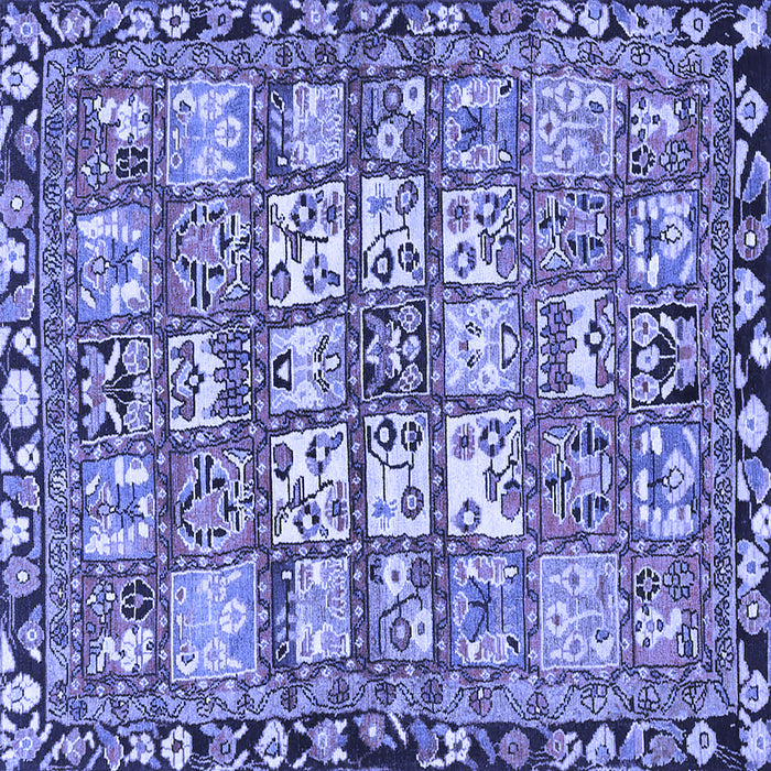 Square Persian Blue Traditional Rug, tr4556blu