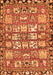 Serging Thickness of Machine Washable Persian Orange Traditional Area Rugs, wshtr4556org