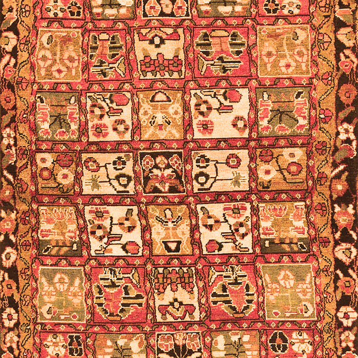 Serging Thickness of Machine Washable Persian Orange Traditional Area Rugs, wshtr4556org