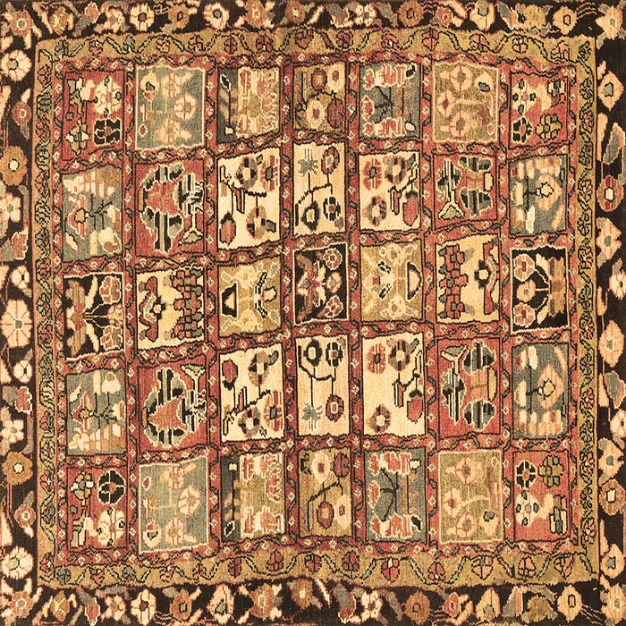Square Persian Brown Traditional Rug, tr4556brn
