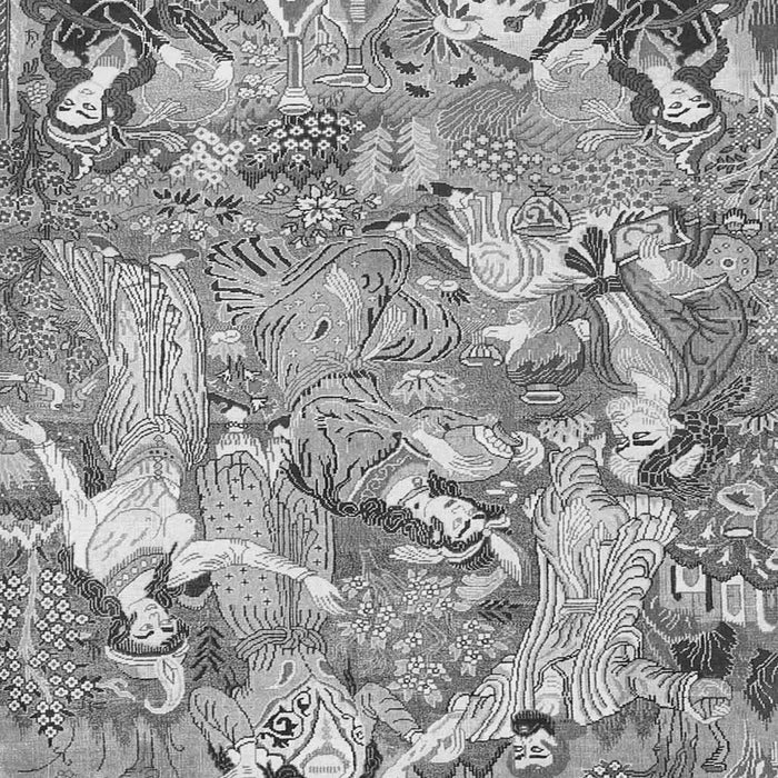 Serging Thickness of Machine Washable Animal Gray Traditional Rug, wshtr4557gry