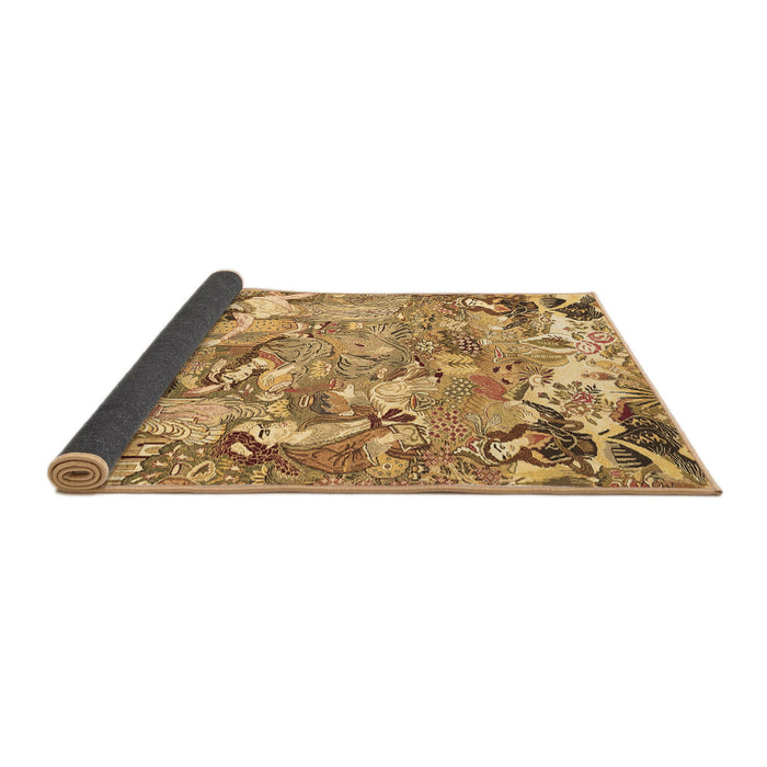 Sideview of Animal Brown Traditional Rug, tr4557brn