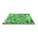 Sideview of Machine Washable Animal Emerald Green Traditional Area Rugs, wshtr4557emgrn