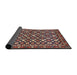 Sideview of Traditional Light Copper Gold Persian Rug, tr4558