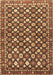 Machine Washable Persian Brown Traditional Rug, wshtr4558brn