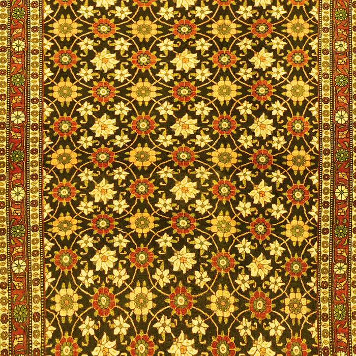 Machine Washable Persian Yellow Traditional Rug, wshtr4558yw