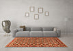 Machine Washable Persian Orange Traditional Area Rugs in a Living Room, wshtr4558org