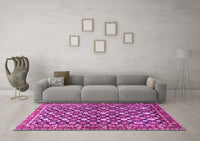 Machine Washable Persian Pink Traditional Rug, wshtr4558pnk