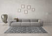 Machine Washable Persian Gray Traditional Rug in a Living Room,, wshtr4558gry