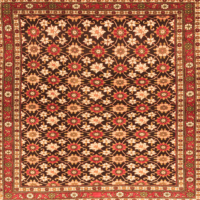 Serging Thickness of Persian Orange Traditional Rug, tr4558org