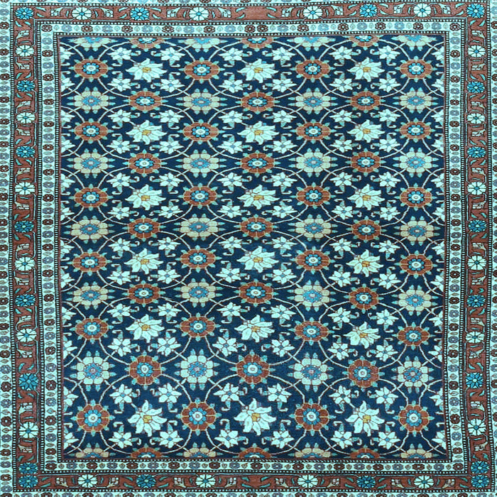 Square Machine Washable Persian Light Blue Traditional Rug, wshtr4558lblu