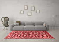 Machine Washable Persian Red Traditional Rug, wshtr4558red