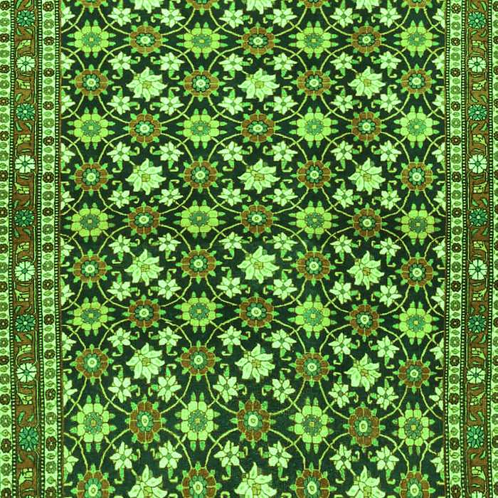 Serging Thickness of Machine Washable Persian Green Traditional Area Rugs, wshtr4558grn