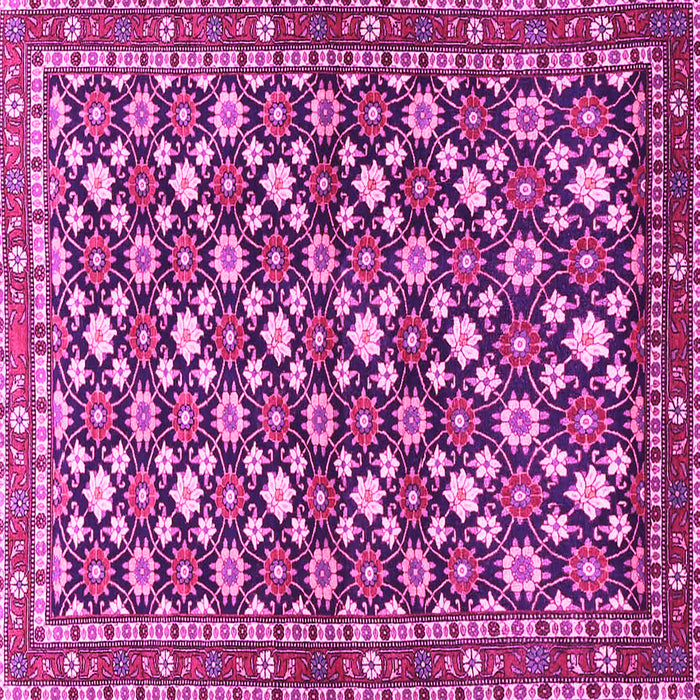 Square Machine Washable Persian Pink Traditional Rug, wshtr4558pnk